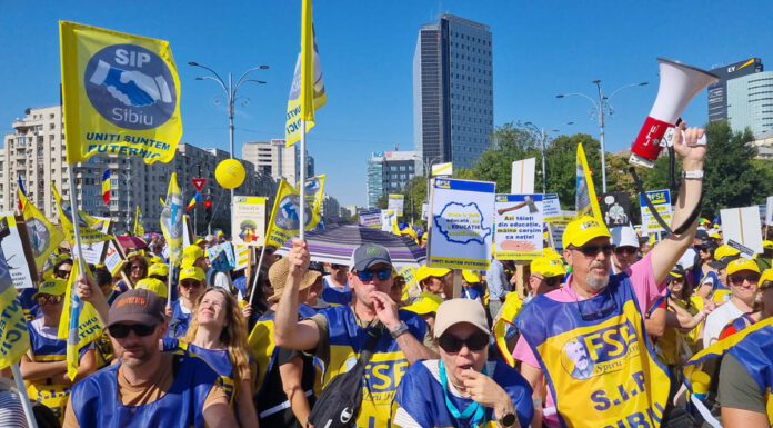 Protest față de măsurile de austeritate din educație