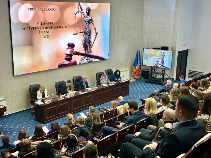 Bilanț Tribunalul Gorj: Volum mare de dosare și eficiență peste media națională