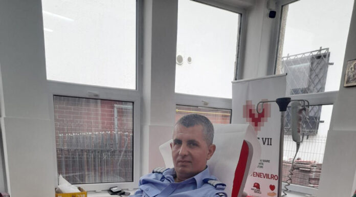 Jandarmii gorjeni donează sânge pentru o șansă la viață