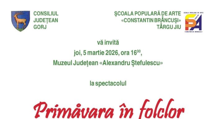 Spectacol al tinerilor artiști din Târgu Jiu, la Muzeul Județean