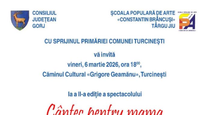 Spectacole folclorice dedicate Zilei Femeii, la Turcinești, Târgu Cărbunești și Padeș