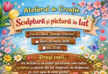 Atelier de creație în lut pentru copii, organizat de CJCPCT Gorj