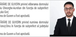 Oficial! Guvernul l-a instalat subprefect de Gorj pe Ionuț Drăgoi