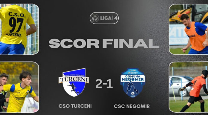 Se joacă! Turceni învinge Negomir și se apropie de lider