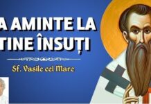 Sf. Ier. Vasile cel Mare şi Epistola către Eustaţiu din Sevastia – ,,Căci mintea nerisipindu-se în cele din afară, nici fiind dispersată de către simţuri în lume, se întoarce către ea însăşi, iar prin ea însăşi urcă la noţiunea de Dumnezeu”!