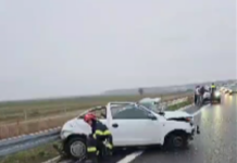 Accident pe DEx 12. Circulație blocată pe un sens