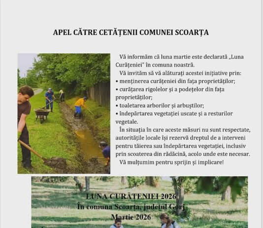 „Luna Curățeniei” a debutat la Scoarța