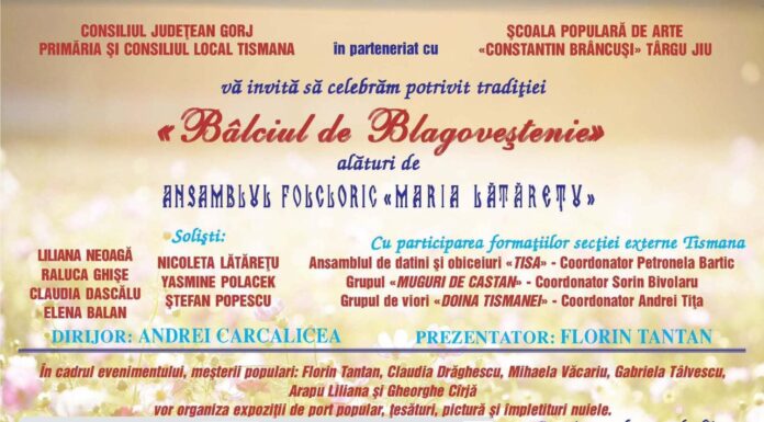 Bâlci de Buna Vestire la Tismana: tradiții, produse locale și spectacole folclorice