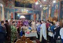 Taina Sfântului Maslu, oficiată la biserica din cadrul Spitalului Județean