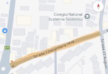 Târgu Jiu: Lucrări de reparații pe strada 1 Decembrie 1918