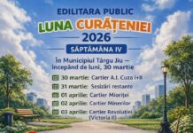 Curățenia de primăvară continuă în Târgu Jiu. Unde se intervine de luni