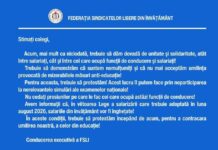 Sindicatele, mesaj pentru profesori: „Trebuie să protestăm!”