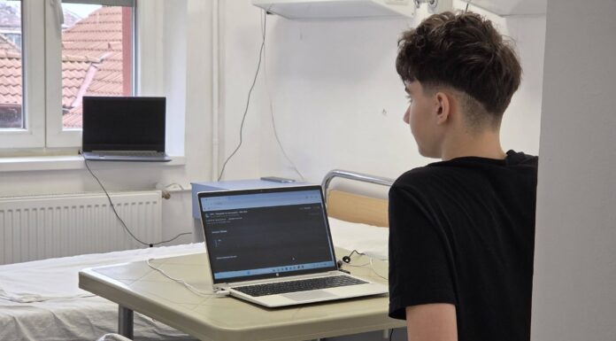 A susținut olimpiada de informatică de pe patul de spital