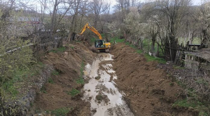 Intervenție a SGA Gorj pe pârâul Vladimir