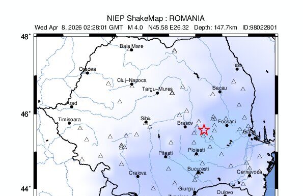 Cutremur cu magnitudinea 4, produs în această dimineață