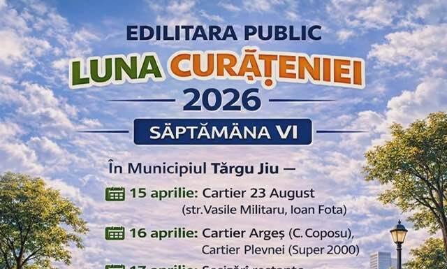 Continuă acțiunile din „Luna Curățeniei” în Târgu Jiu