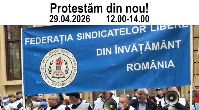 Protest al profesorilor în fața Ministerului Educației