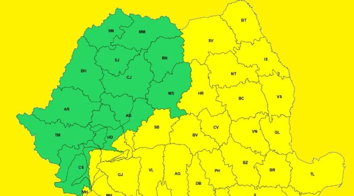 Alertă de vreme severă: ploi torențiale, vânt puternic și ninsori la munte