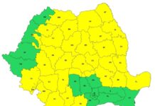 S-a emis cod galben de vânt!