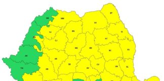 S-a emis cod galben de vânt!