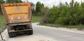 VIDEO: Groapă de câțiva metri pe drumul dintre Motru și Slivilești