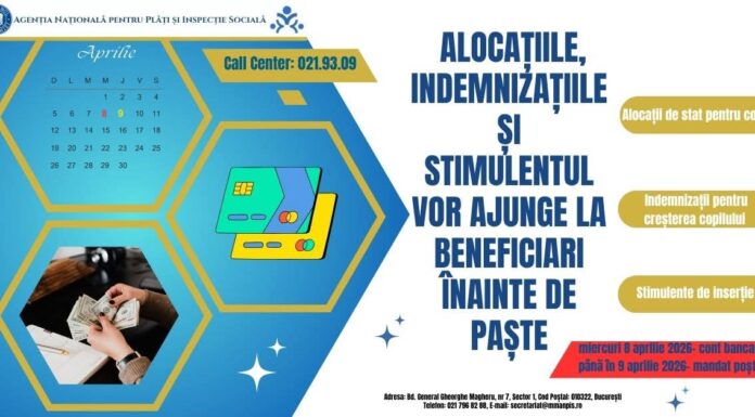 Alocațiile și indemnizațiile, plătite mai devreme