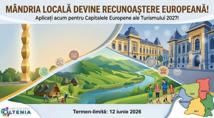 Orașele din Oltenia pot candida la titlul de Capitală Europeană a Turismului 2027