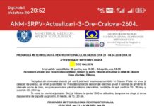 Cod galben de ploi în Oltenia. Drumarii iau măsuri