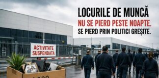 Locurile de muncă nu se pierd peste noapte. Se pierd prin politici greșite