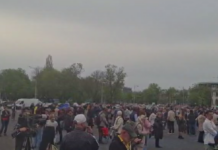 Susținătorii lui Ilie Bolojan, în Piața Victoriei