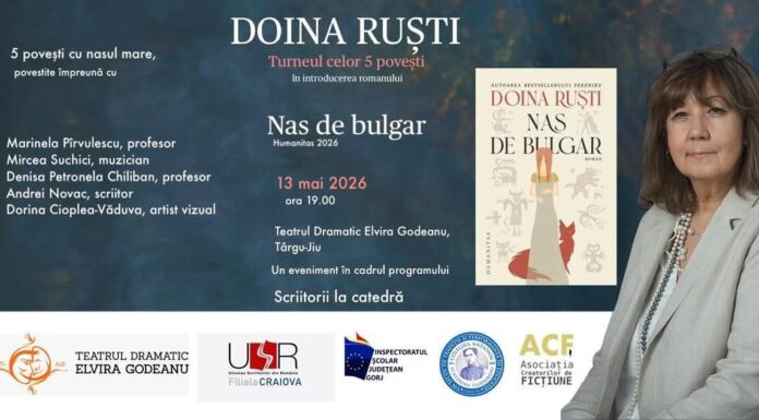 Scriitoarea Doina Ruști, astăzi, la Târgu Jiu