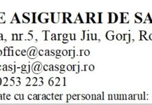 Anunț public CASJ Gorj