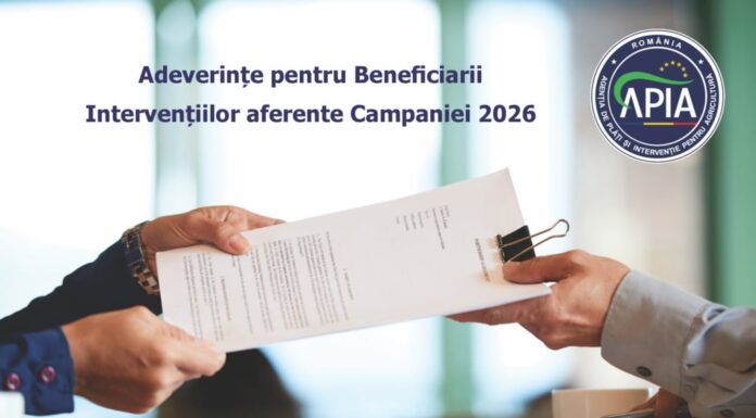 APIA eliberează adeverințe pentru beneficiarii Campaniei 2026