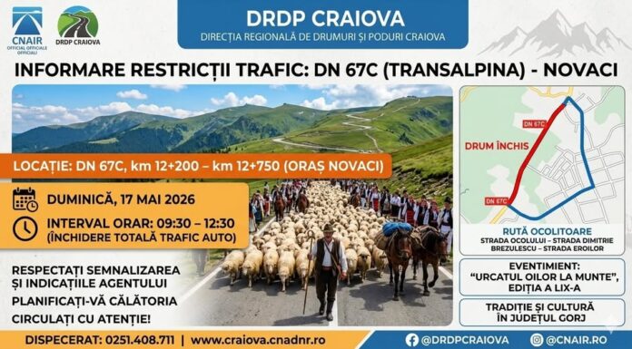 Restricții pe DN 67C, Transalpina – Novaci