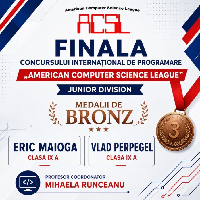 Doi elevi din Târgu Jiu, medaliați la un concurs internațional de programare