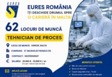 EURES România anunță 62 de locuri de muncă în Malta