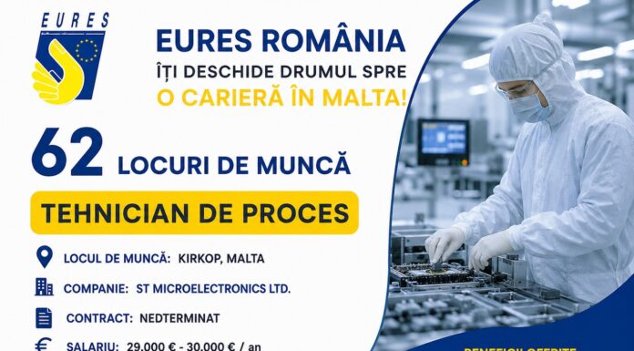 EURES România anunță 62 de locuri de muncă în Malta