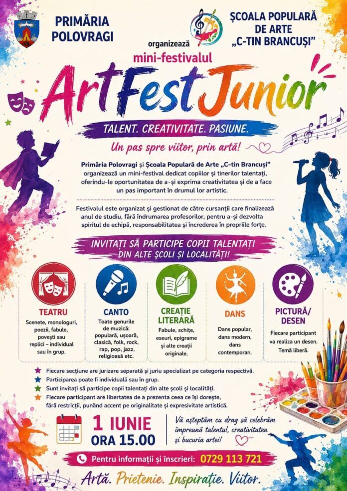 Polovragi: Teatru, muzică, dans și pictură la „ArtFestJunior”