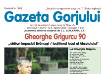 Note de lector / Editorial – „Gazeta Gorjului” la numărul patru pe aprilie 2026 și Gheorghe Grigurcu la 90 de ani