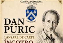 Dan Puric își lansează la Polovragi volumul „Încotro, popor român?”