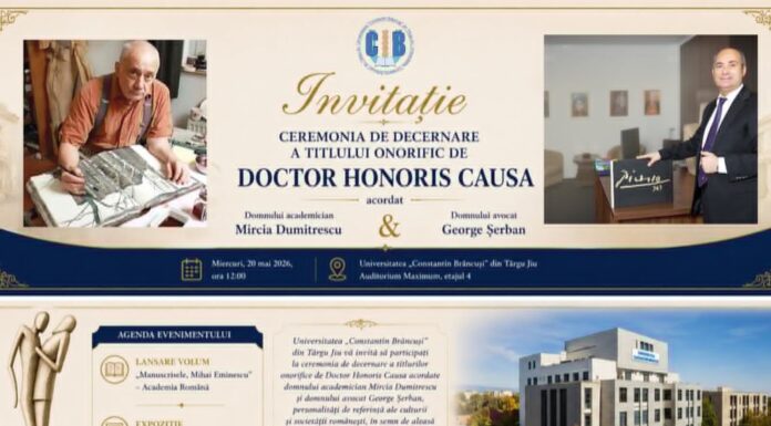 Un academician și un avocat, Doctor Honoris Causa la UCB