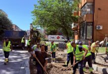 Lucrări de reabilitare pe o stradă din Târgu Jiu