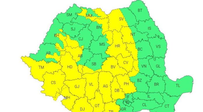 Alertă meteo în Gorj! Ploi torențiale, vijelii și grindină
