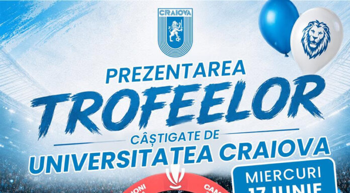 Cupele câștigate de Universitatea Craiova, în trei locații din Gorj. Azi!
