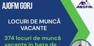 Oportunitate pentru șomerii din Gorj: 374 de joburi disponibile prin AJOFM