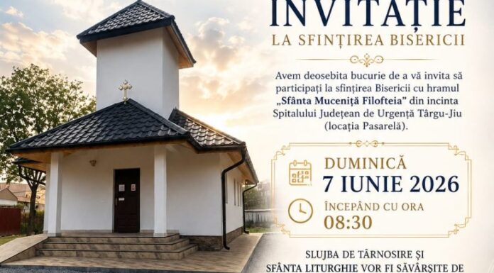 Biserica din curtea spitalului de la Pasarelă va fi sfințită duminică