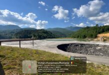 Grav: Jiul, poluat cu zgură și cenușă. A apărut un crater de 50 m