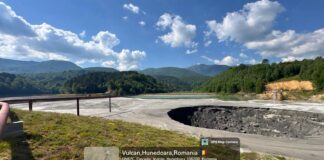 Grav: Jiul, poluat cu zgură și cenușă. A apărut un crater de 50 m