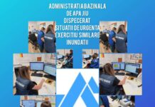 Simulare de inundații pe Jiu