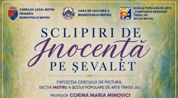 Expoziție de pictură a tinerilor artiști din Motru, găzduită de Casa de Cultură